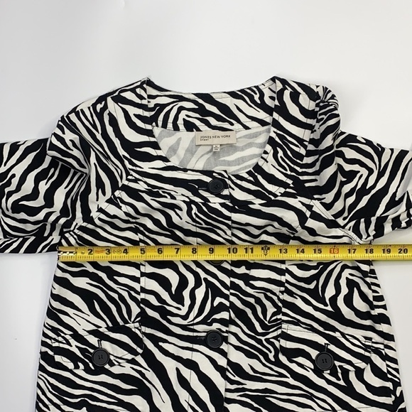 Jones New York Sport Zebra Striped Blazer NWT Medium - Picture 7 of 10